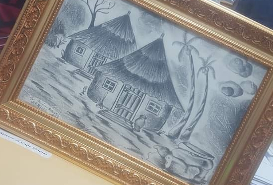 Village drawing by dualu sulonteh